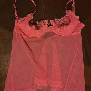 Very Sexy Victoria Secret Unlined Pink Teddy 36C